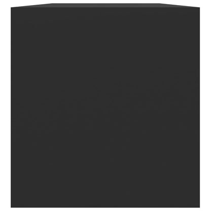 Contenitore per Vinili Nero 71x34x36 cm in Legno Multistrato