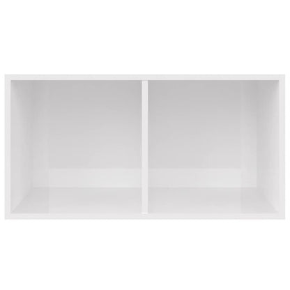 Contenitore per Vinili Bianco Lucido 71x34x36 cm in Multistrato