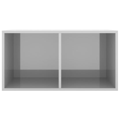 Contenitore per Vinili Grigio Lucido 71x34x36 cm in Multistrato