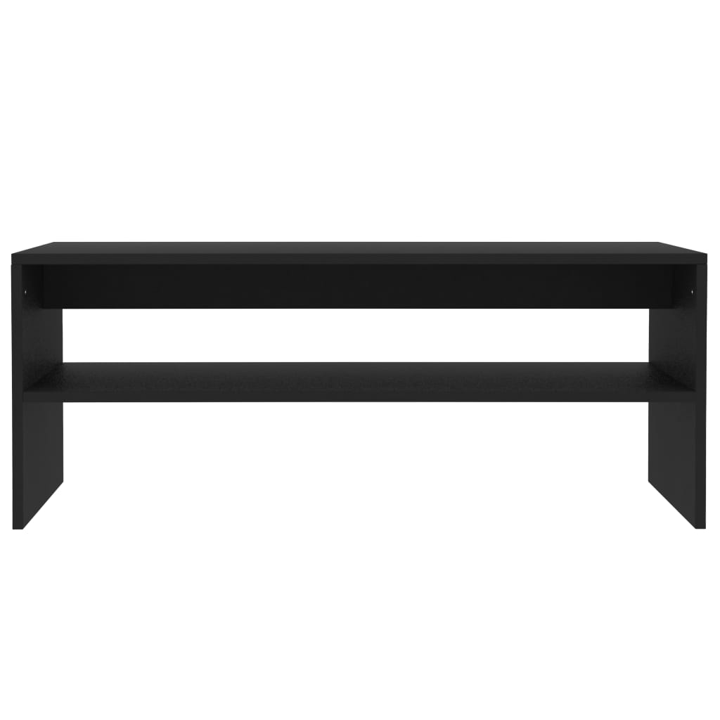 Tavolino da Salotto Nero 100x40x40 cm in Legno Multistrato
