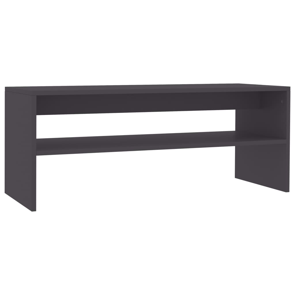 Tavolino da Salotto Grigio 100x40x40 cm in Legno Multistrato