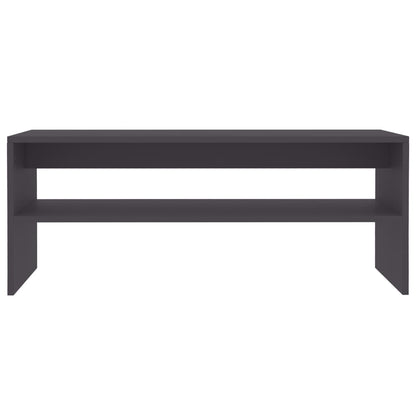 Tavolino da Salotto Grigio 100x40x40 cm in Legno Multistrato
