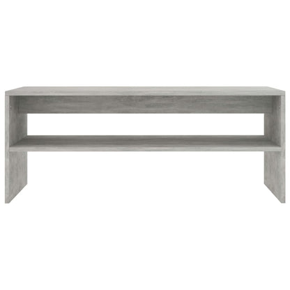 Tavolino Salotto Grigio Cemento 100x40x40 cm Legno Multistrato