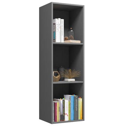 Libreria/Mobile TV Grigio 36x30x114 cm in Legno Multistrato