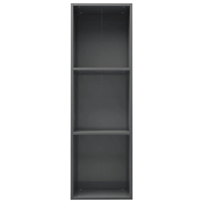 Libreria/Mobile TV Grigio Lucido 36x30x114 cm Legno Multistrato