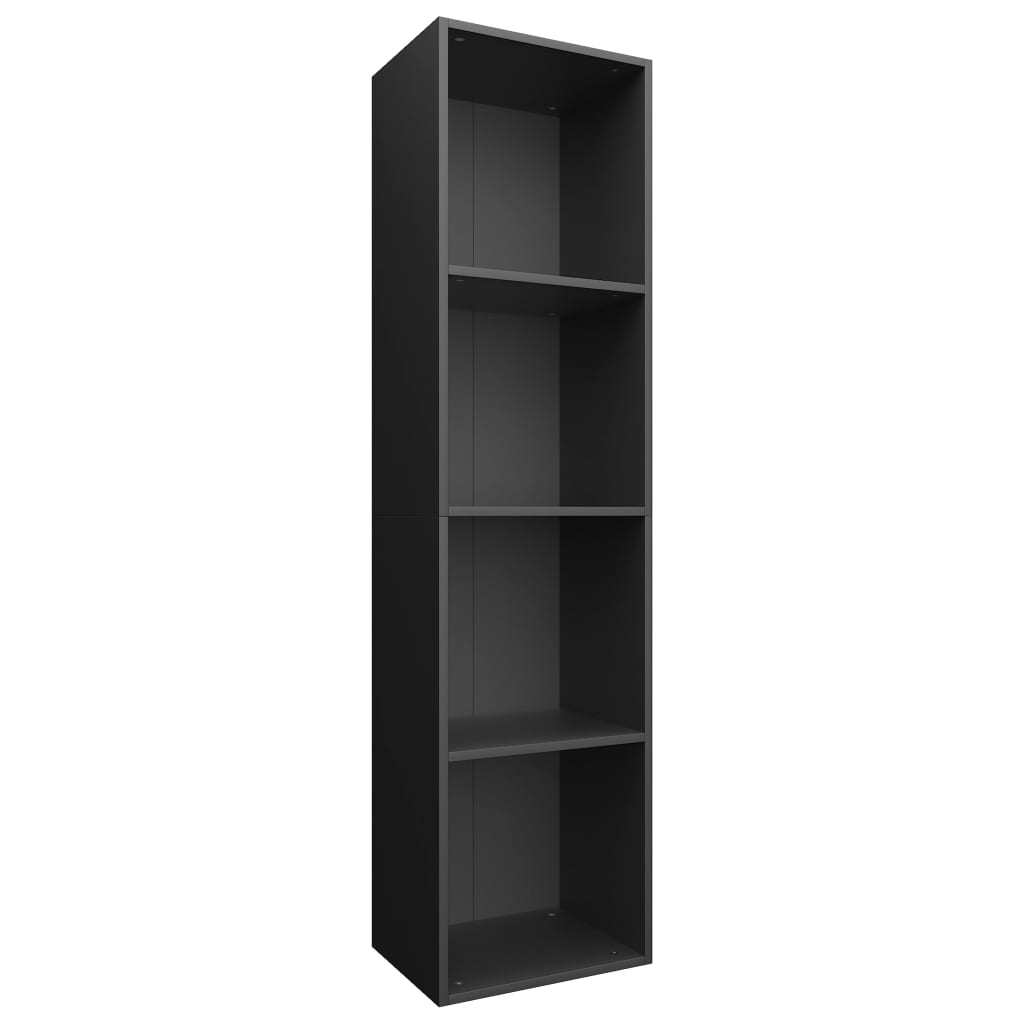 Libreria/Mobile TV Nero 36x30x143 cm in Legno Multistrato