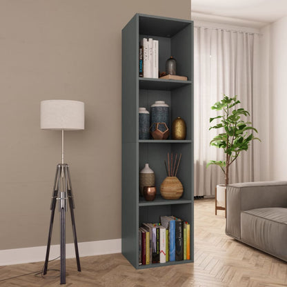 Libreria/Mobile TV Grigio 36x30x143 cm in Legno Multistrato
