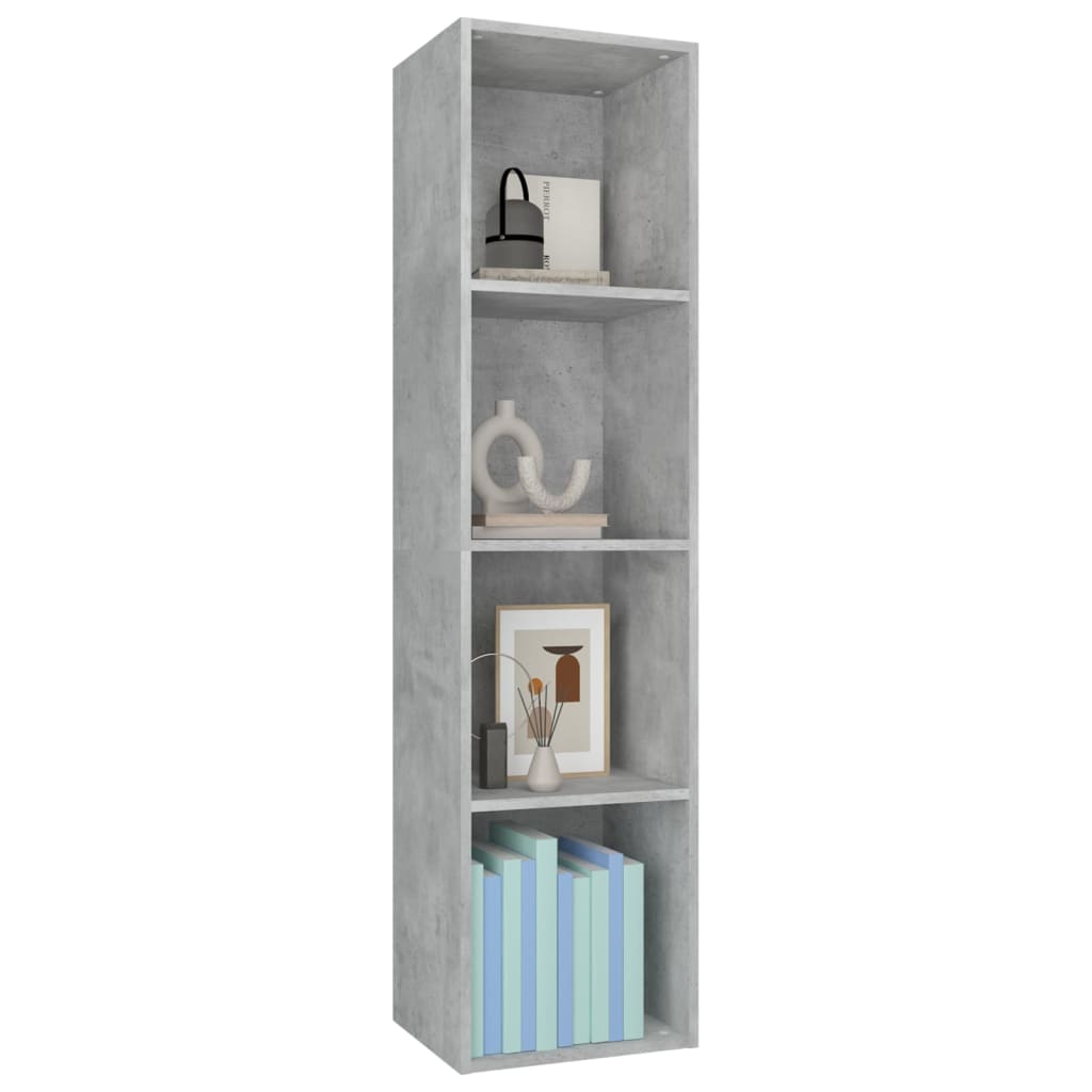 Libreria/Mobile TV Grigio Cemento 36x30x143 cm in Multistrato