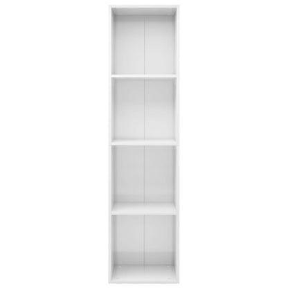 Libreria/Mobile TV Bianco Lucido 36x30x143 cm Legno Multistrato