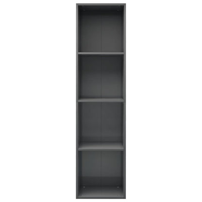 Libreria/Mobile TV Grigio Lucido 36x30x143 cm Legno Multistrato