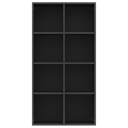 Libreria/Credenza Nera 66x30x130 cm in Legno Multistrato