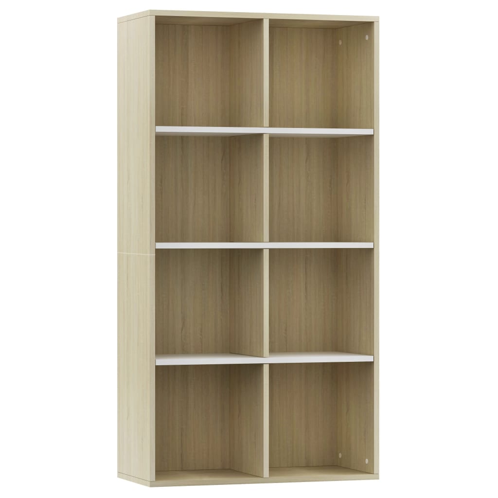 Libreria/Credenza Bianca Rovere Sonoma 66x30x130 cm Multistrato