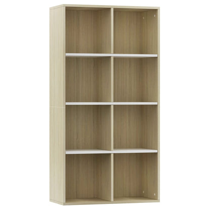 Libreria/Credenza Bianca Rovere Sonoma 66x30x130 cm Multistrato