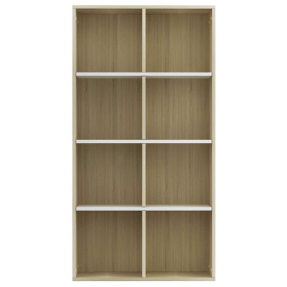 Libreria/Credenza Bianca Rovere Sonoma 66x30x130 cm Multistrato