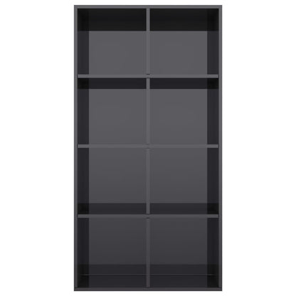 Libreria/Credenza Grigio Lucido 66x30x130 cm Legno Multistrato