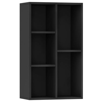 Libreria/Credenza Nera 50x25x80 cm in Legno Multistrato
