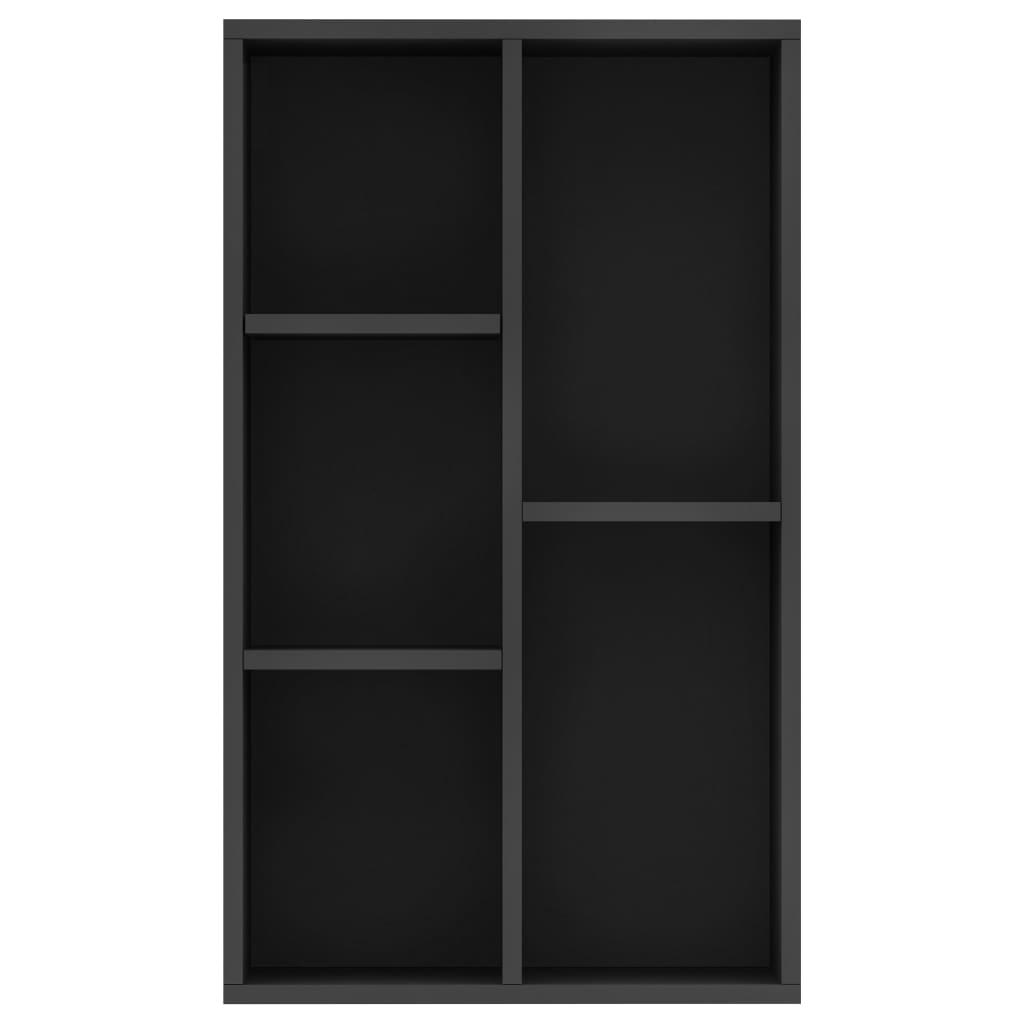 Libreria/Credenza Nera 50x25x80 cm in Legno Multistrato