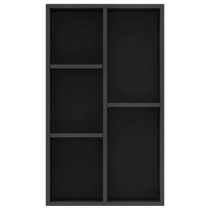 Libreria/Credenza Nera 50x25x80 cm in Legno Multistrato