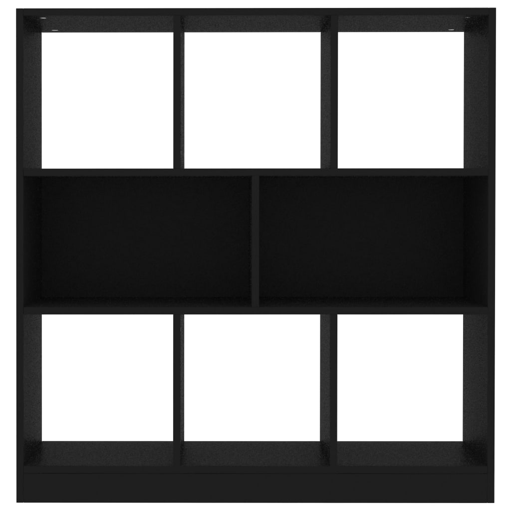 Libreria Nera 97,5x29,5x100 cm in Legno Multistrato