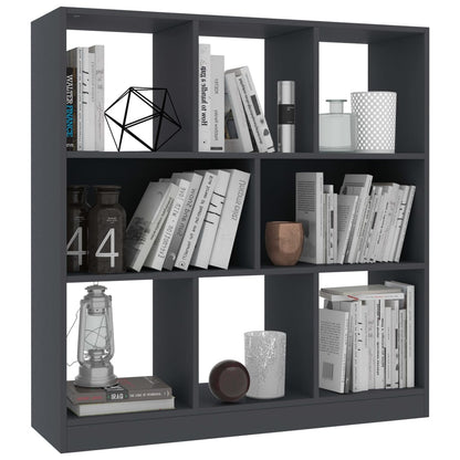 Libreria Grigia 97,5x29,5x100 cm in Legno Multistrato