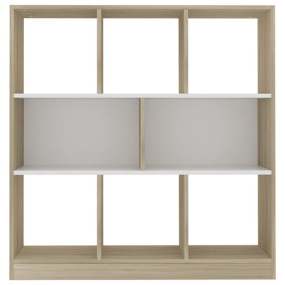 Libreria Bianca e Rovere Sonoma 97,5x29,5x100 cm Multistrato