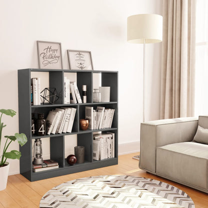 Libreria Grigio Lucido 97,5x29,5x100 cm in Legno Multistrato