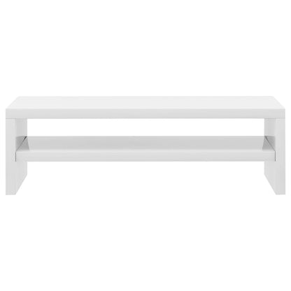 Supporto Monitor Bianco Lucido 42x24x13 cm in Legno Multistrato