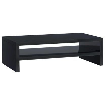 Supporto Monitor Nero Lucido 42x24x13 cm in Legno Multistrato