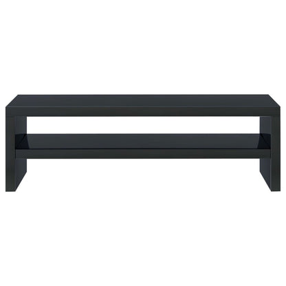 Supporto Monitor Nero Lucido 42x24x13 cm in Legno Multistrato