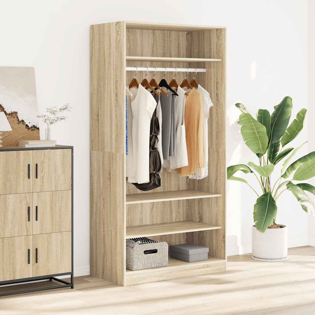 Armadio Rovere Sonoma 100x50x200 cm in Legno Multistrato