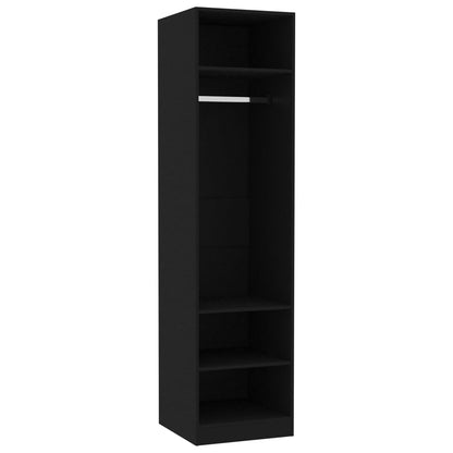 Armadio Nero 50x50x200 cm in Legno Multistrato