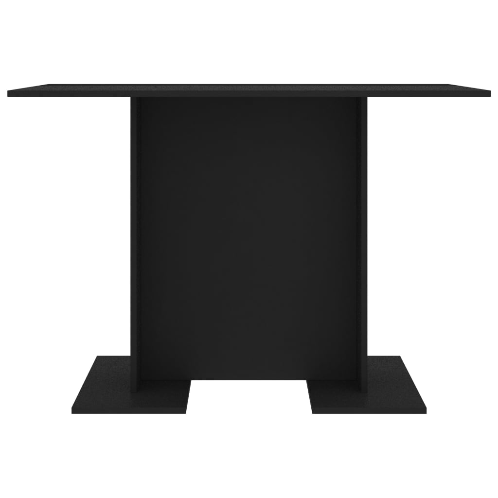 Tavolo da Pranzo Nero 110x60x75 cm in Legno Multistrato