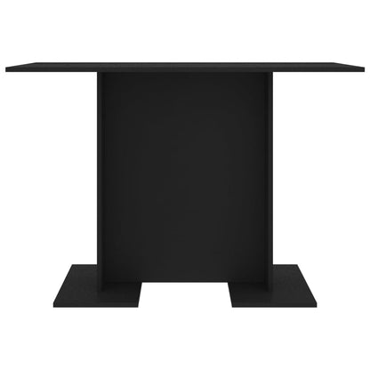 Tavolo da Pranzo Nero 110x60x75 cm in Legno Multistrato