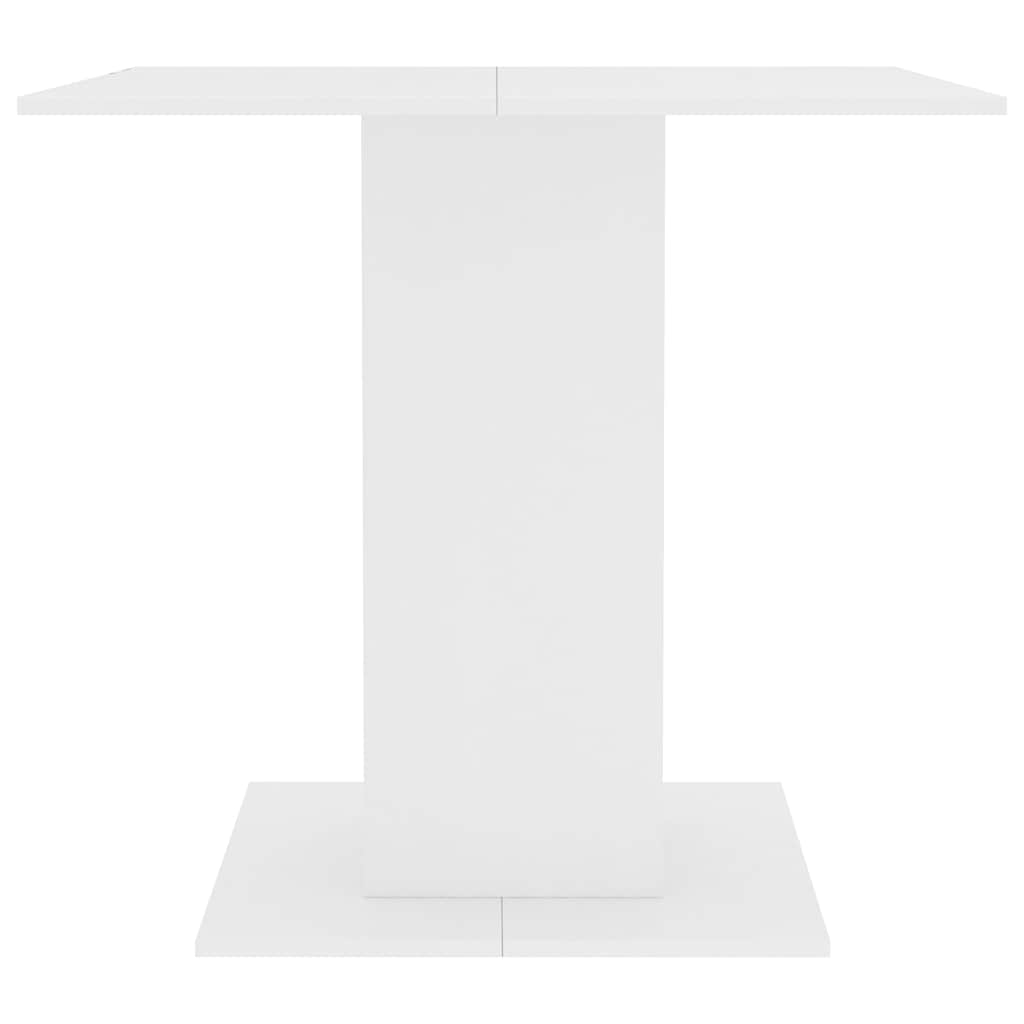 Tavolo da Pranzo Bianco 80x80x75 cm in Legno Multistrato