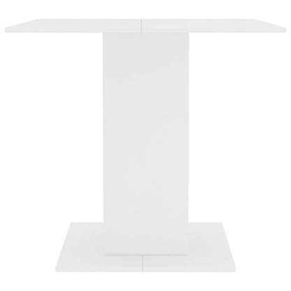 Tavolo da Pranzo Bianco 80x80x75 cm in Legno Multistrato