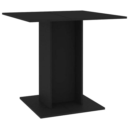 Tavolo da Pranzo Nero 80x80x75 cm in Legno Multistrato