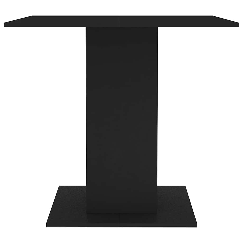Tavolo da Pranzo Nero 80x80x75 cm in Legno Multistrato