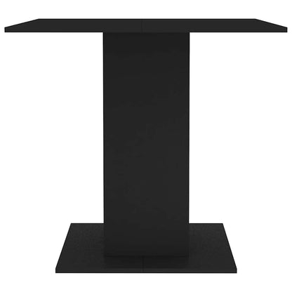 Tavolo da Pranzo Nero 80x80x75 cm in Legno Multistrato