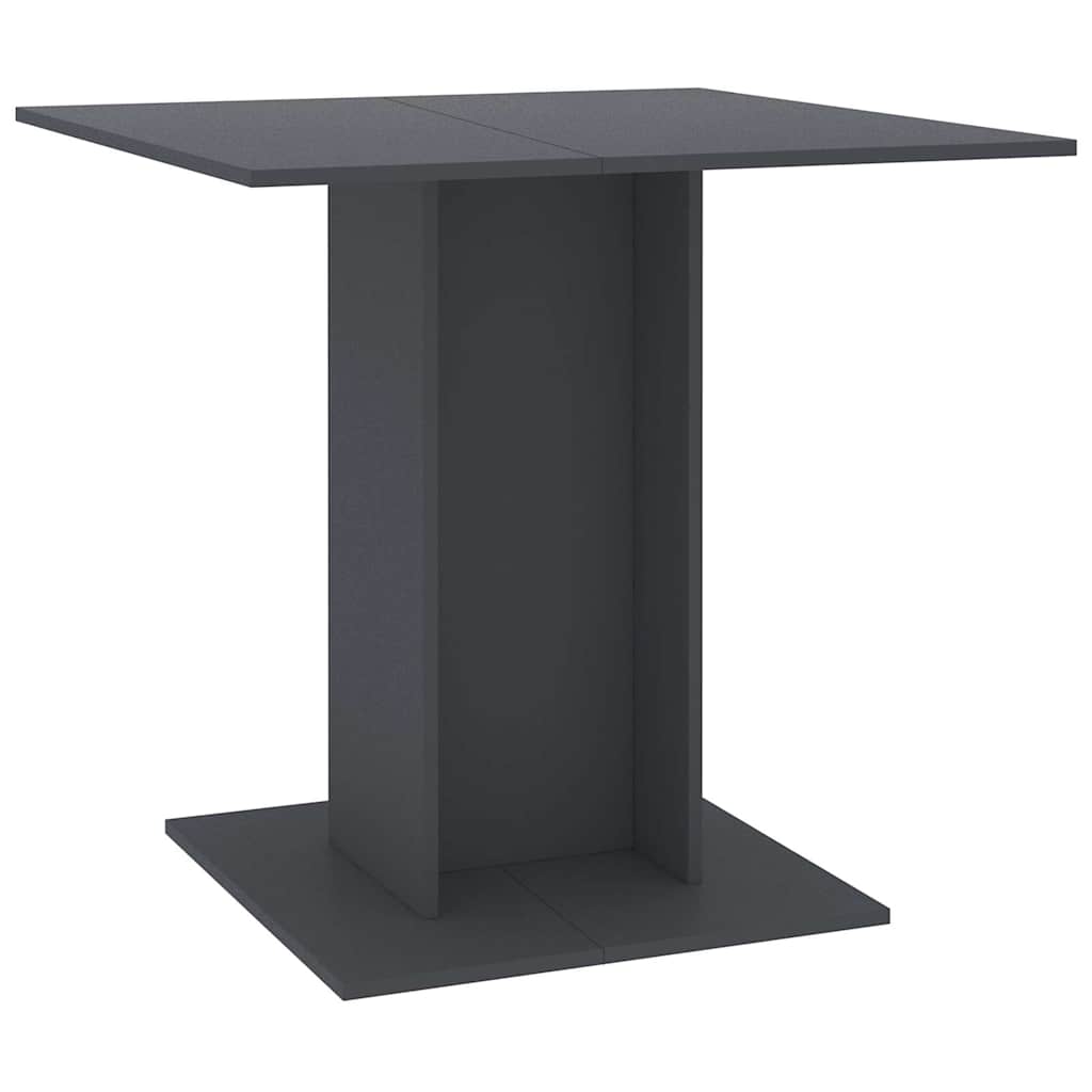 Tavolo da Pranzo Grigio 80x80x75 cm in Legno Multistrato