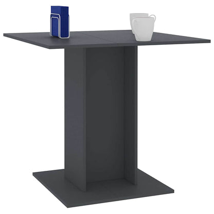 Tavolo da Pranzo Grigio 80x80x75 cm in Legno Multistrato