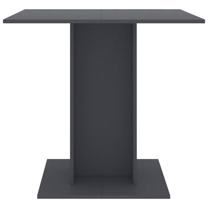 Tavolo da Pranzo Grigio 80x80x75 cm in Legno Multistrato