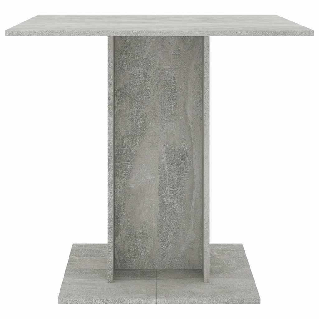 Tavolo da Pranzo Grigio Cemento 80x80x75 cm Legno Multistrato