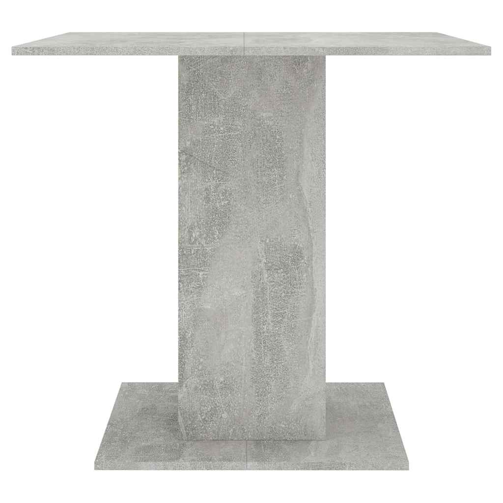 Tavolo da Pranzo Grigio Cemento 80x80x75 cm Legno Multistrato