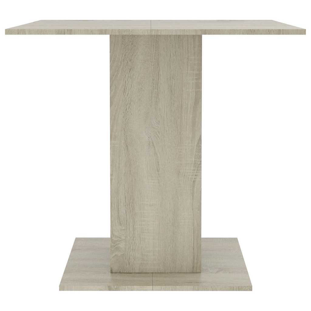 Tavolo da Pranzo Bianco e Rovere Sonoma 80x80x75cm Multistrato