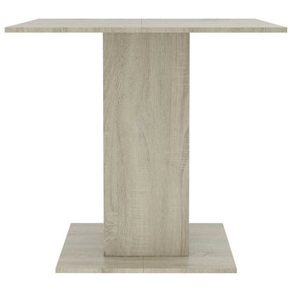 Tavolo da Pranzo Bianco e Rovere Sonoma 80x80x75cm Multistrato