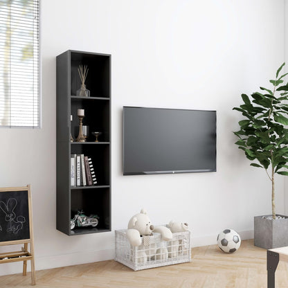 Libreria/Mobile TV Grigio 143x30x36 cm