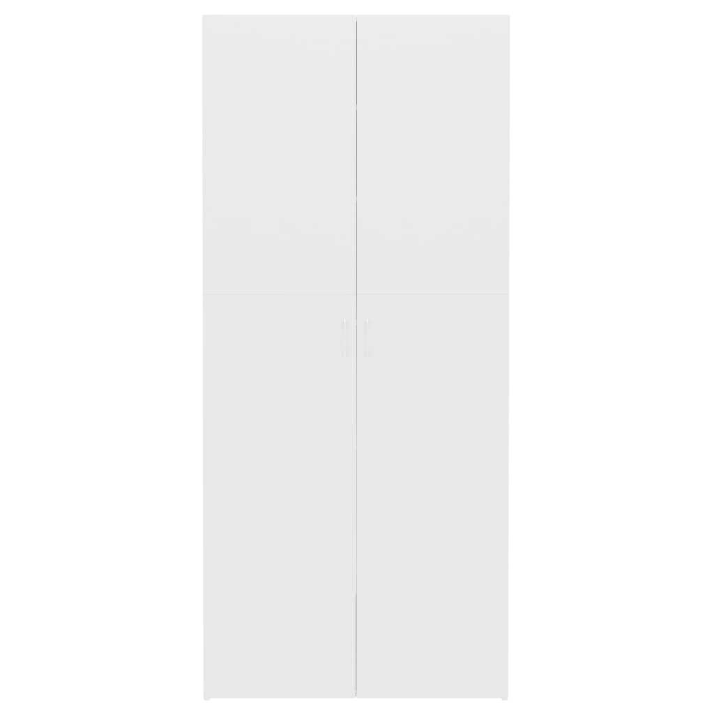 Scarpiera Bianca 80x35,5x180 cm in Legno Multistrato