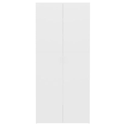Scarpiera Bianca 80x35,5x180 cm in Legno Multistrato