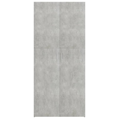 Scarpiera Grigio Cemento 80x35,5x180 cm in Legno Multistrato