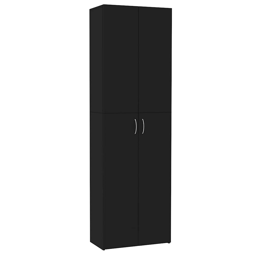 Armadio per Ufficio Nero 60x32x190 cm in Legno Multistrato